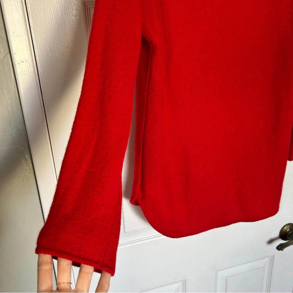 Charter Club Red Cashmere Boat Neck Swester, S - Picture 4 of 8